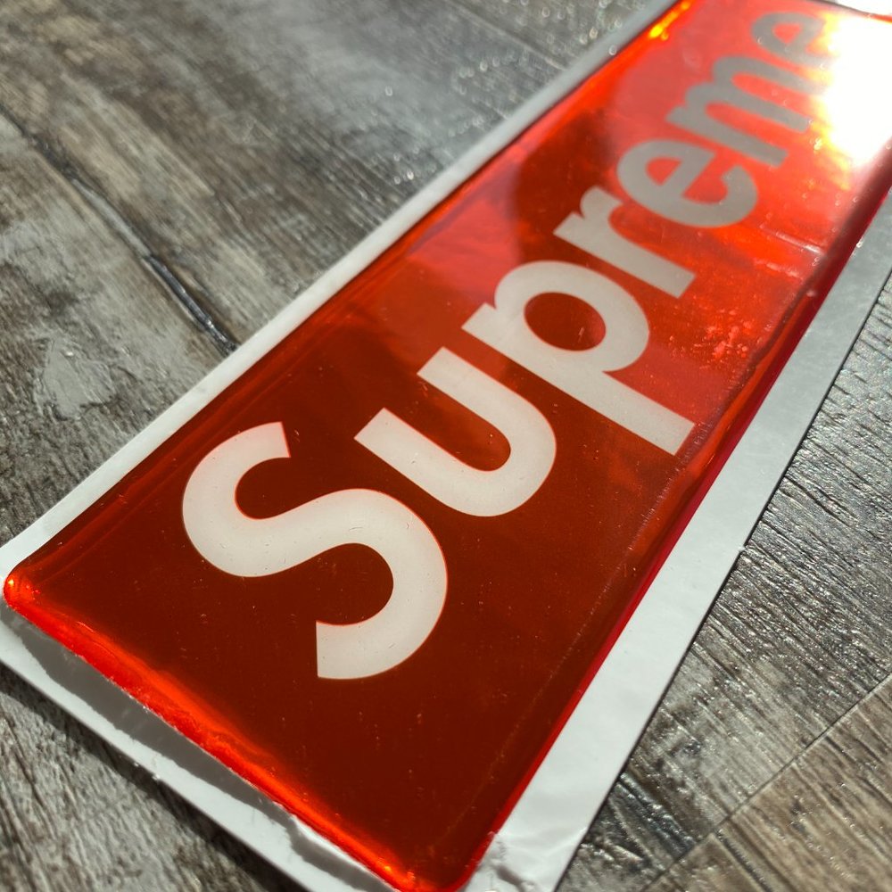 Supreme Plastic Box Logo Sticker // Red - Picture 3 of 3